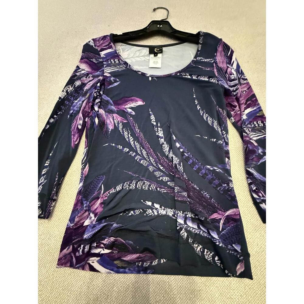 Just Cavalli Women's Long Sleeve Scoop Neck Top Size S